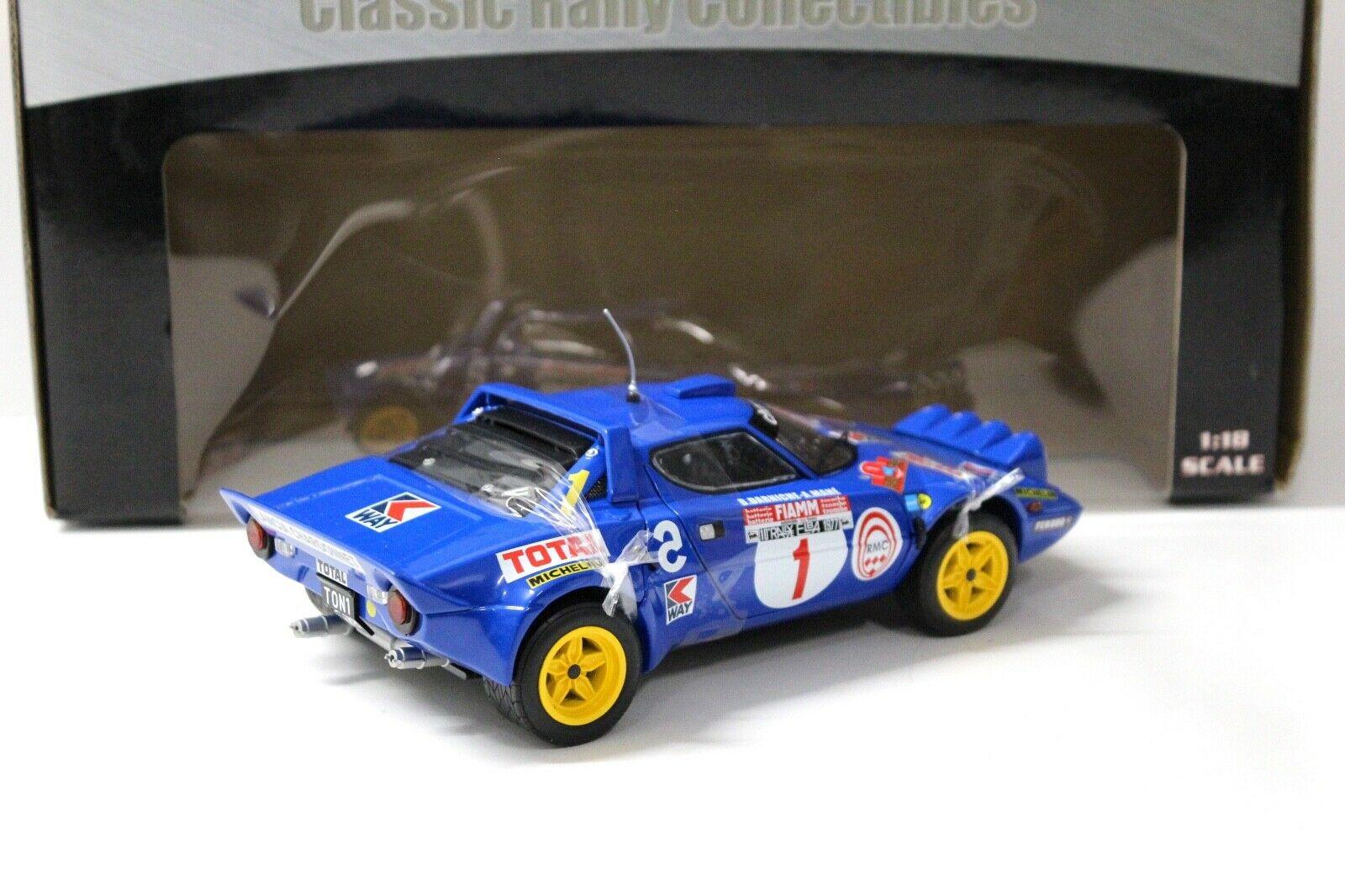 1:18 SunStar Lancia Stratos HF Rally ELBA 1977 #1 blue