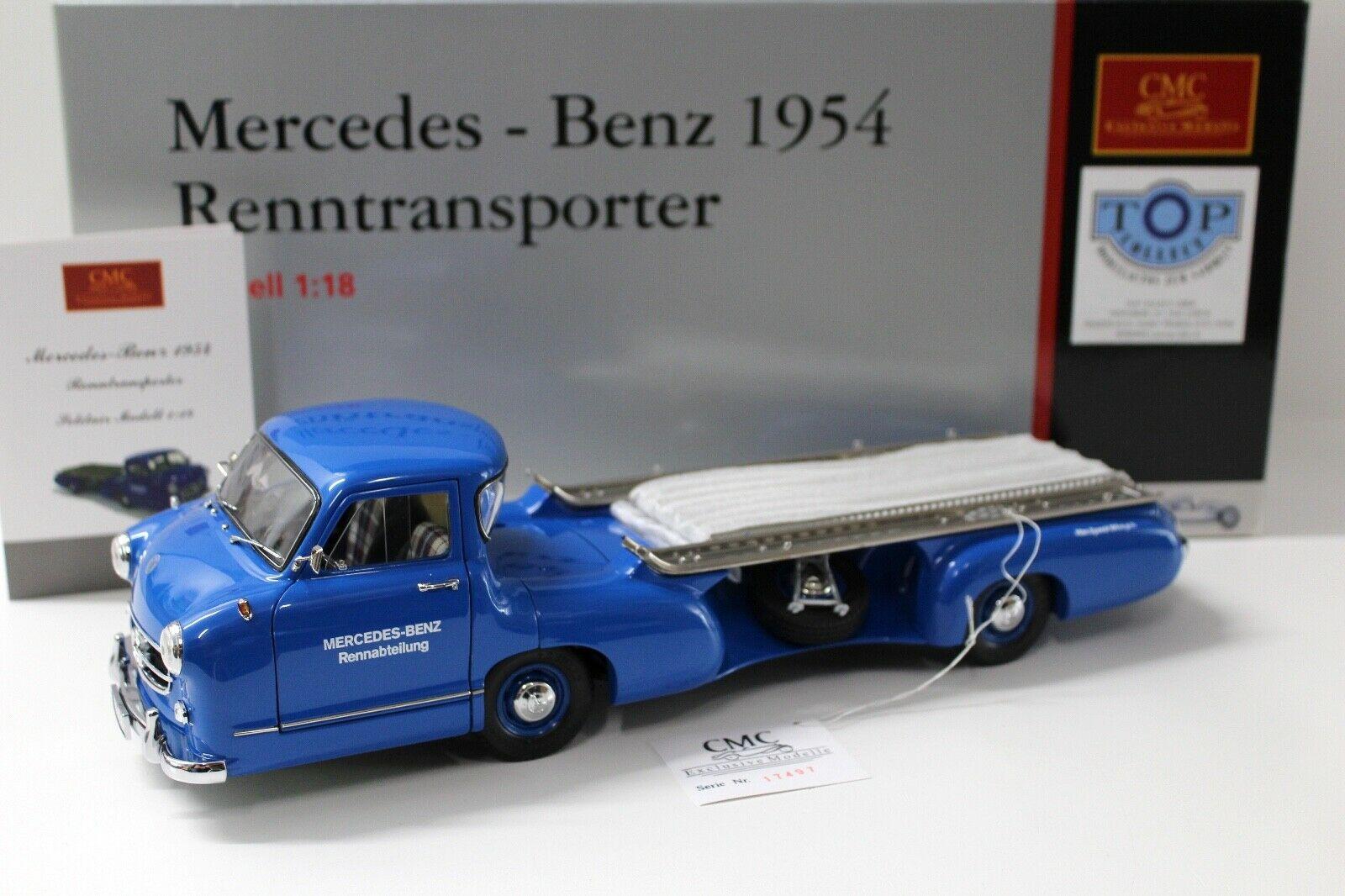 ID 45422 orig.jpg 1:18 CMC Mercedes Renntransporter 1954 Das Blaue Wunder blue M-036