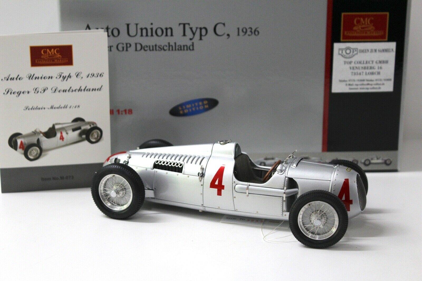 1:18 CMC Auto Union Typ C 1936 Sieger GP Deutschland silver