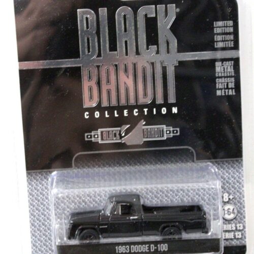 1:64 Greenlight Dodge D-100 1963 *BLACK BANDIT* black