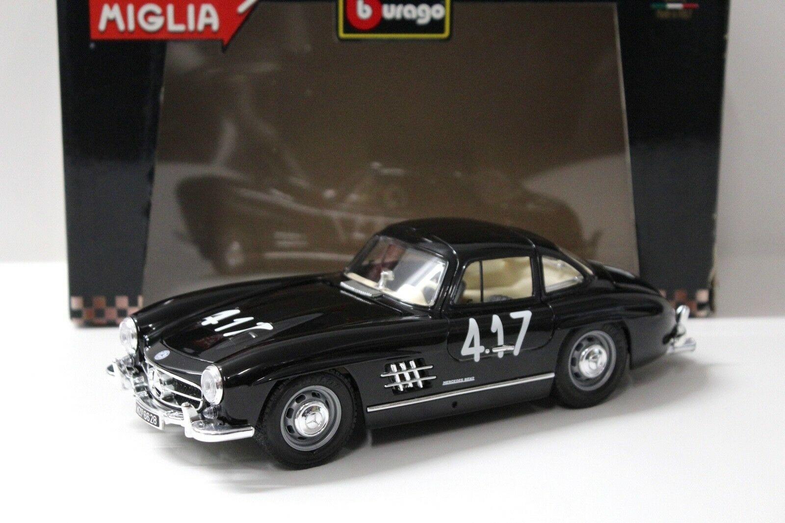 1:18 Bburago Mercedes 300 SL *MILLE MIGLIA* #417 black