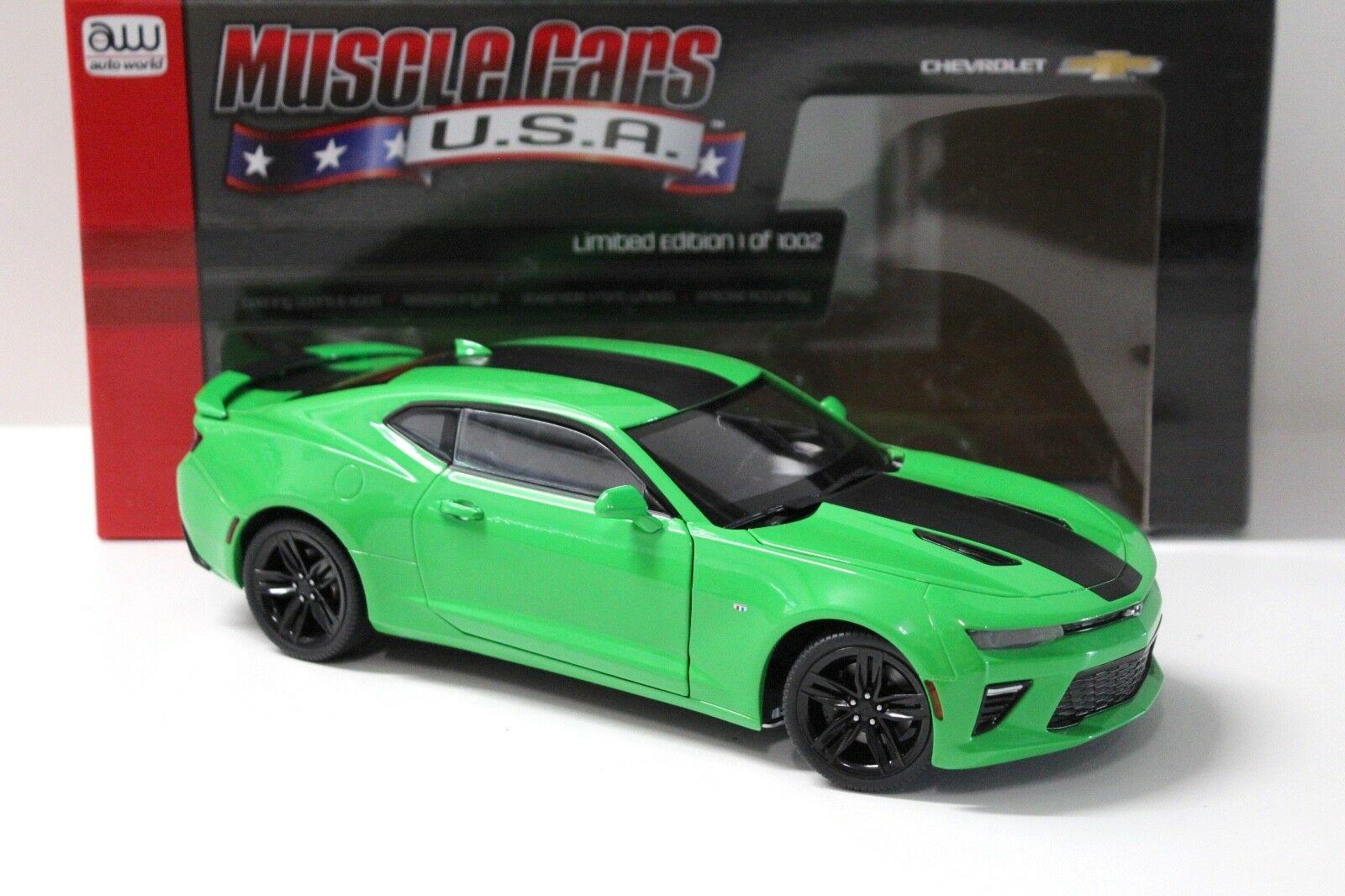 1:18 AUTO World Chevrolet Camaro SS 2017 Krypton green