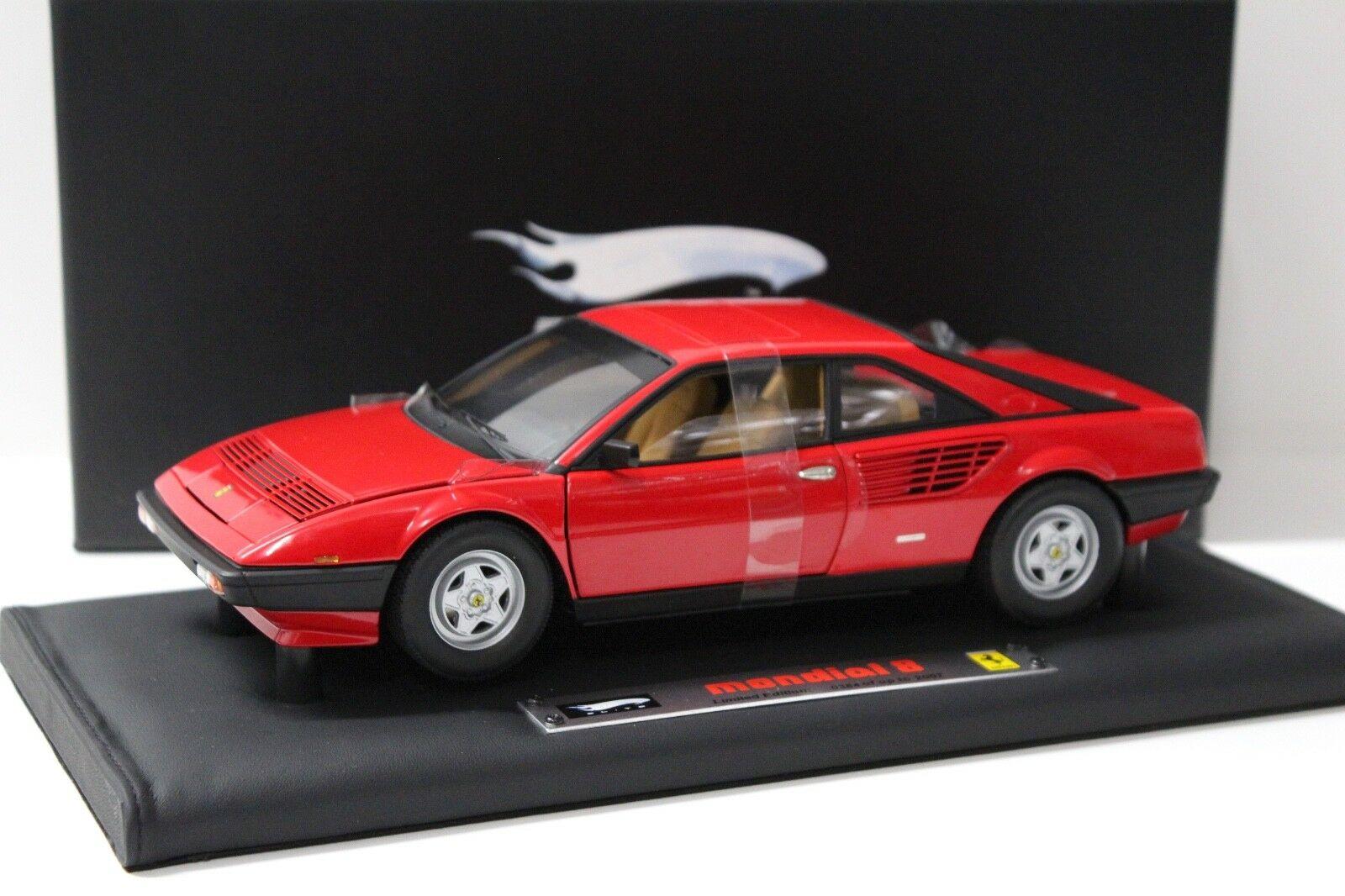 1:18 Hot Wheels SUPER Elite Ferrari Mondial 8 red *LEATHER BASE*