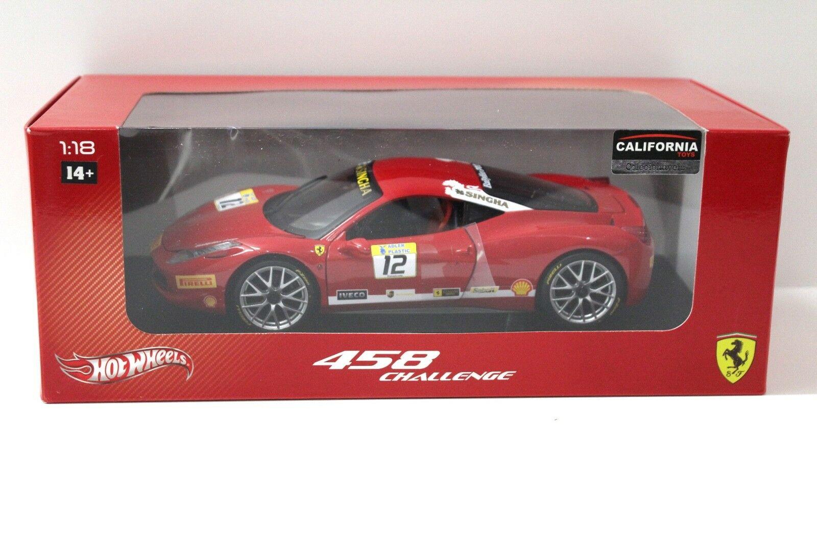 1:18 Hot Wheels Ferrari 458 Challenge 2011 red #12