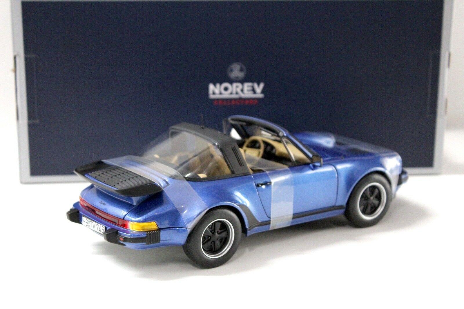 1:18 Norev Porsche 911 Turbo Targa 3.3 blue 1987