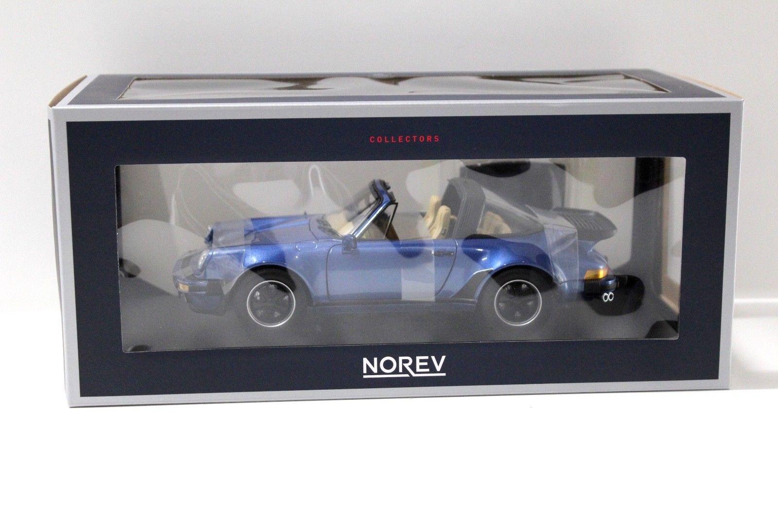 1:18 Norev Porsche 911 Turbo Targa 3.3 blue 1987