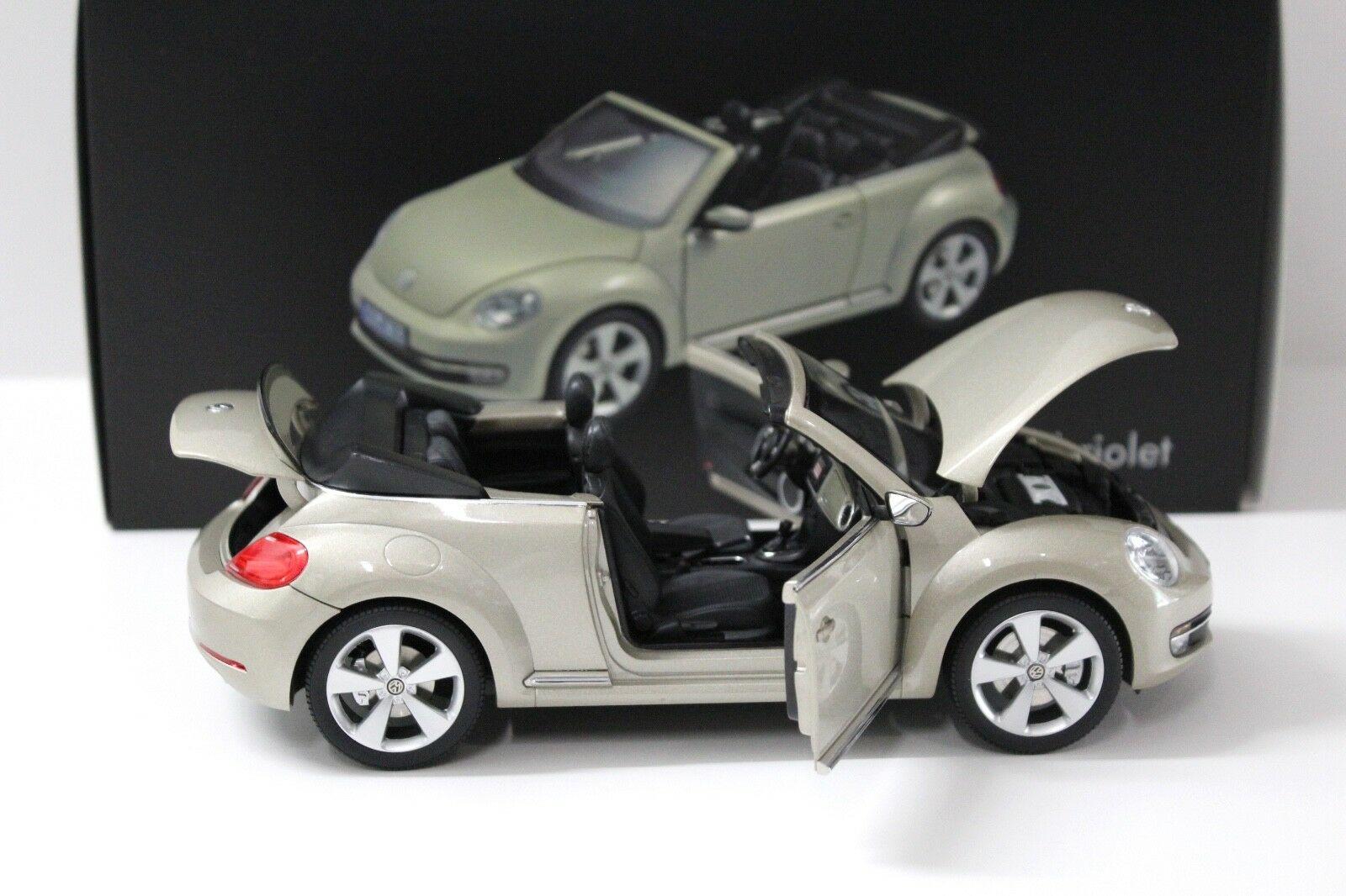 1:18 Kyosho Volkswagen VW Beetle Cabrio Moon-rock-silver DEALER VERSION
