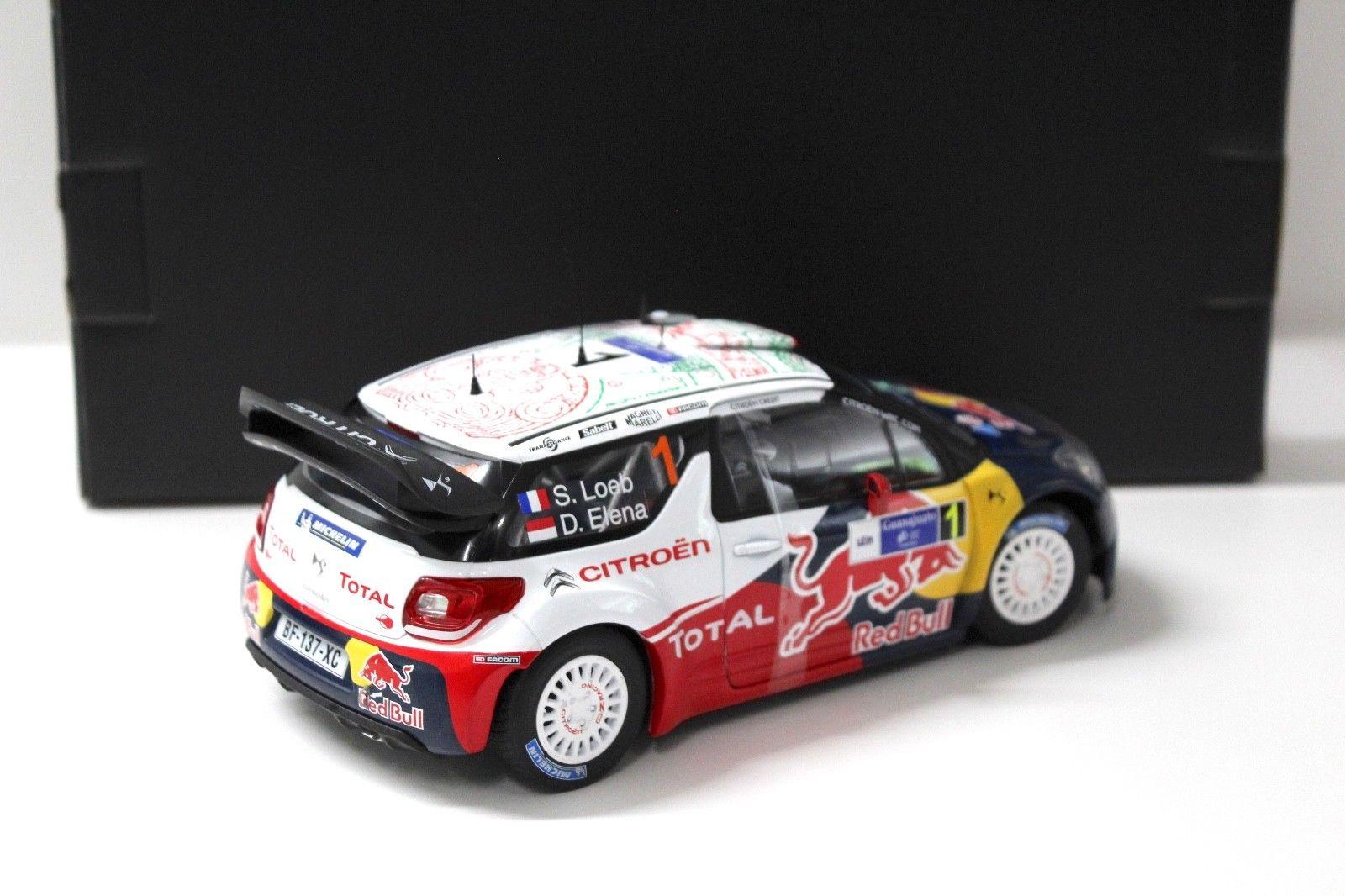 1:18 Norev Citroen DS3 Rallye WRC #1 Loeb Mexico 2011 Red Bull Racing