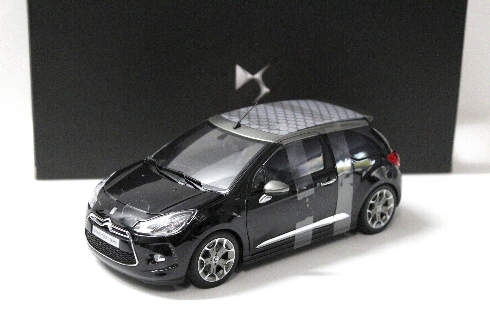 1:18 Norev Citroen DS3 Cabrio black DEALER VERSION