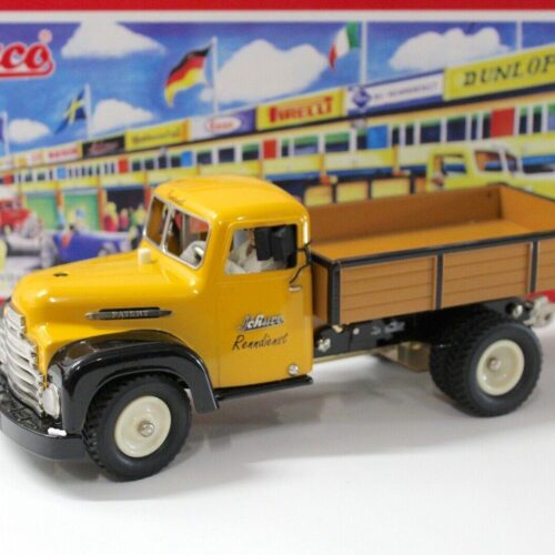 Schuco Construction Pritschenwagen LKW Schuco Renndienst yellow