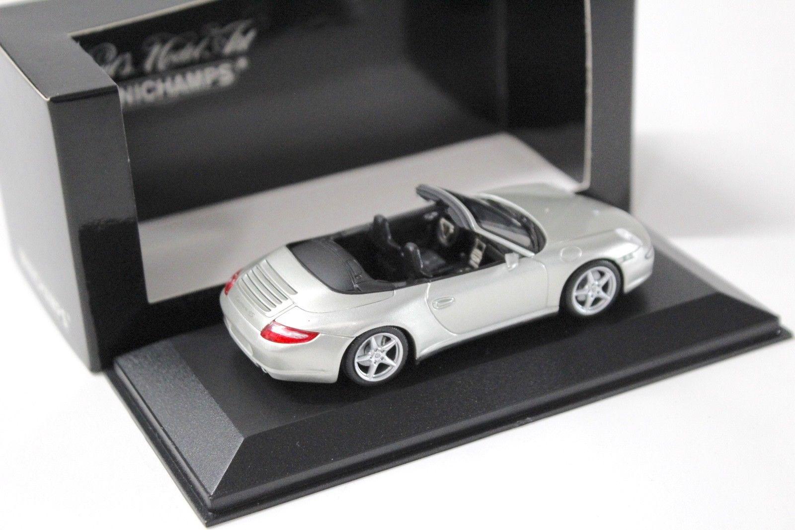 1:43 Minichamps Porsche 911 997 Carrera 4 Cabriolet silver