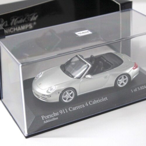 1:43 Minichamps Porsche 911 997 Carrera 4 Cabriolet silver