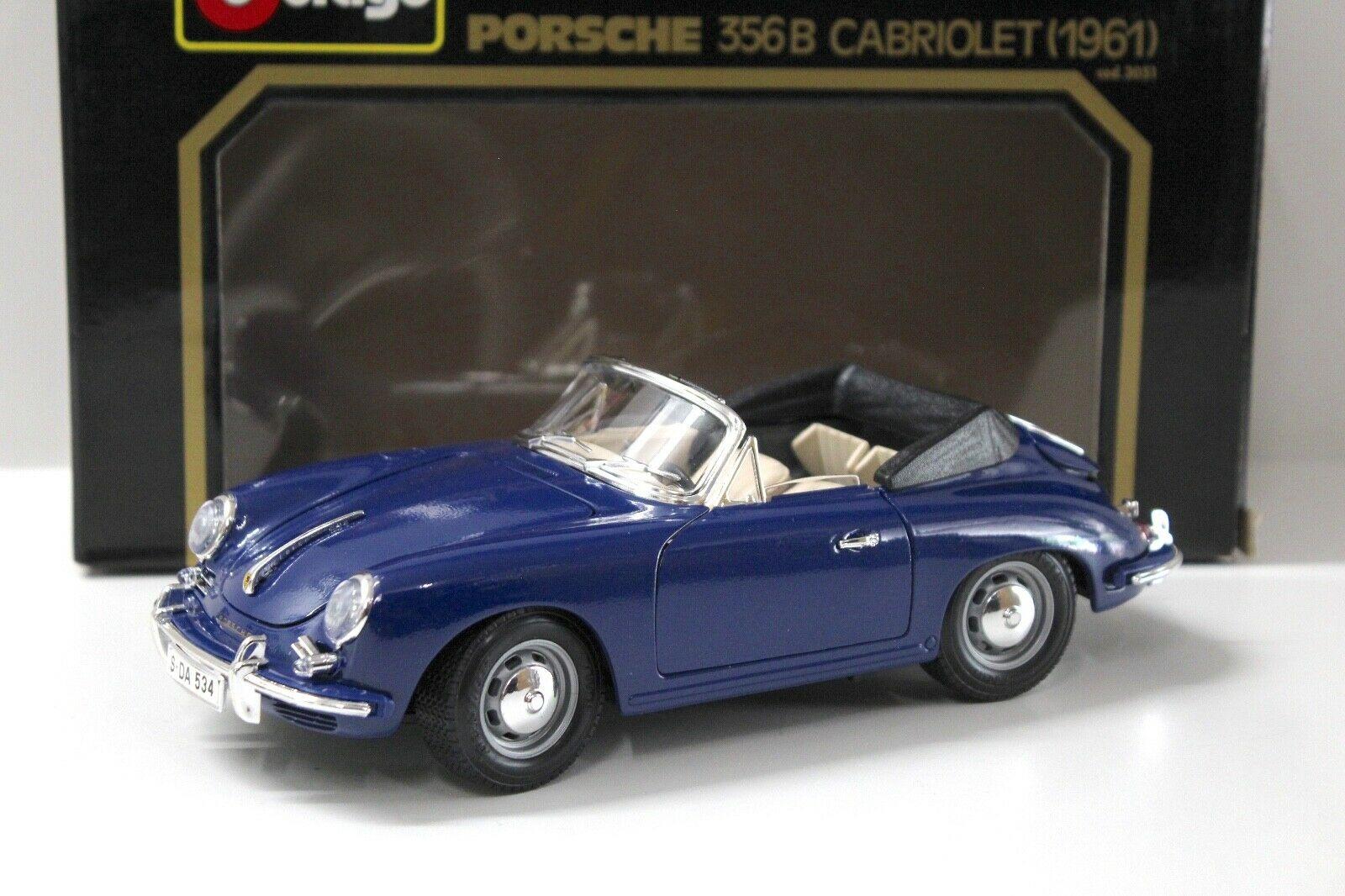 ID 46735 orig.jpg 1:18 Bburago Porsche 356B Cabriolet dark blue