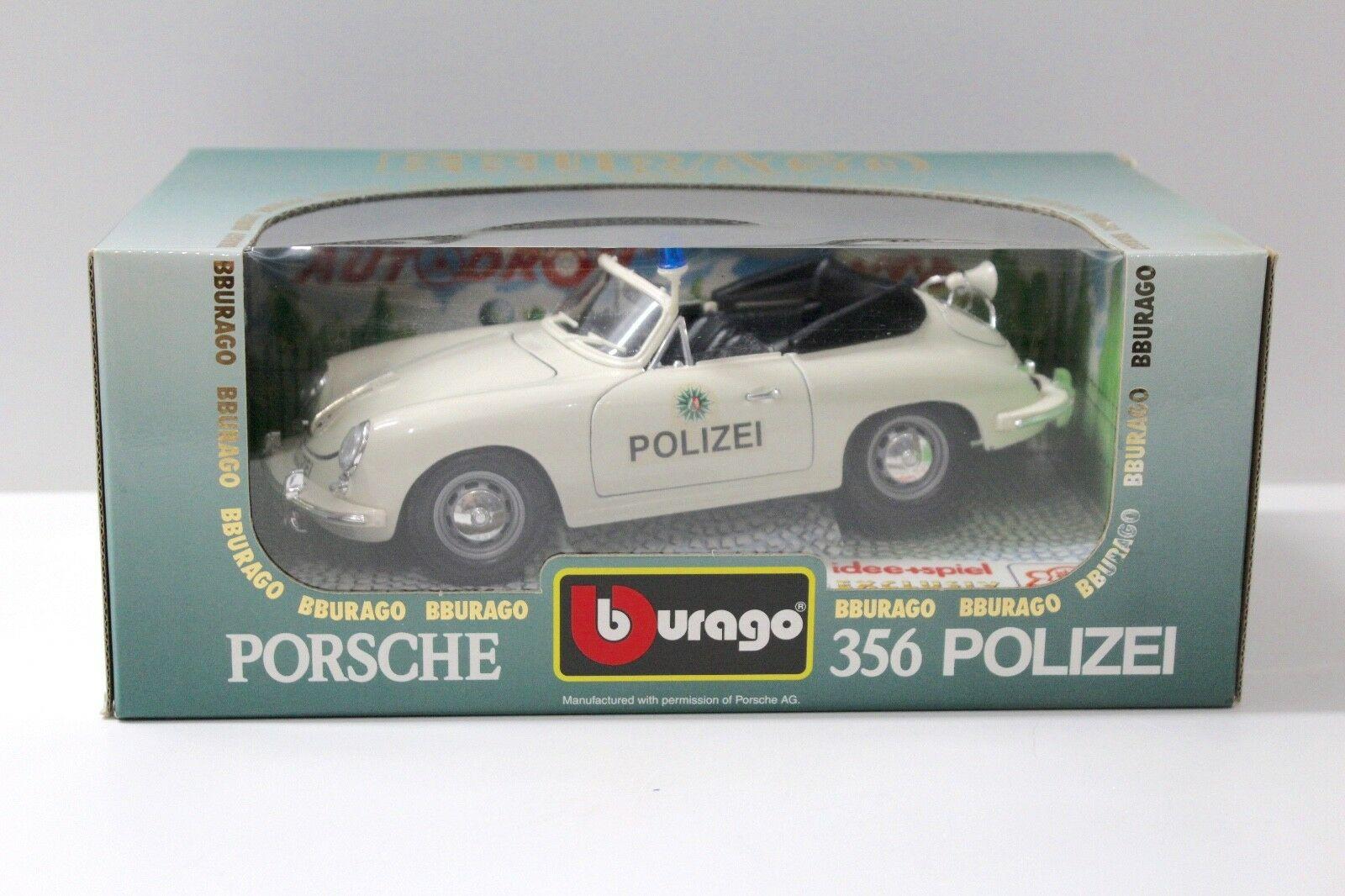 1:18 Bburago Porsche 356 Cabriolet "POLIZEI" 1964 white