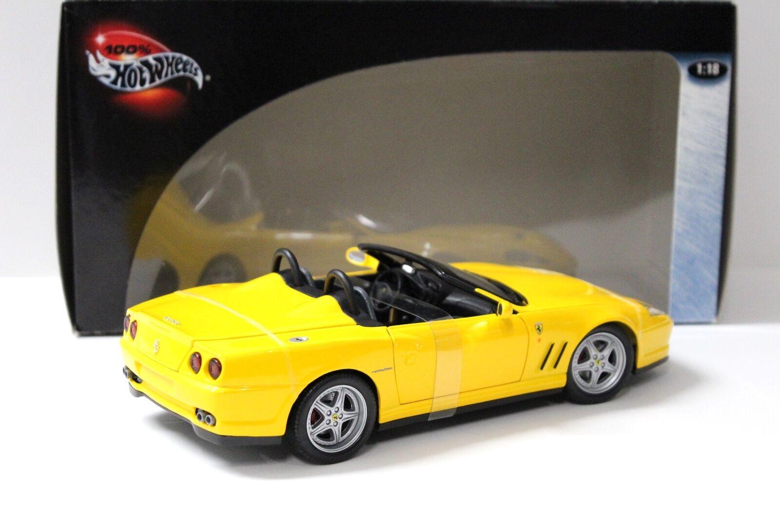 1:18 Hot Wheels Ferrari 550 Barchetta Pininfarina yellow