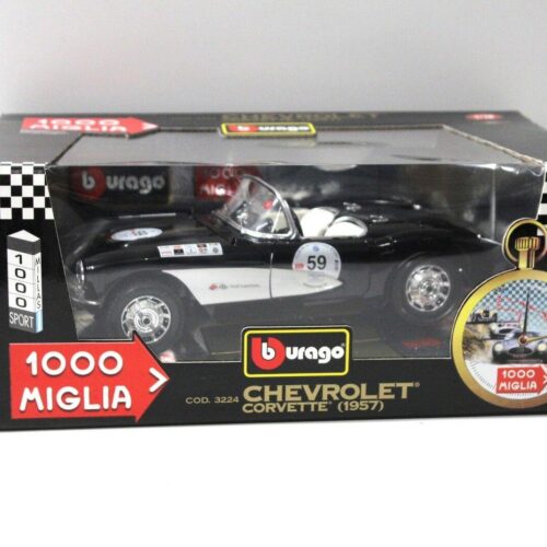 1:18 Bburago Chevrolet Corvette 1957 black *MILLE MIGLIA*