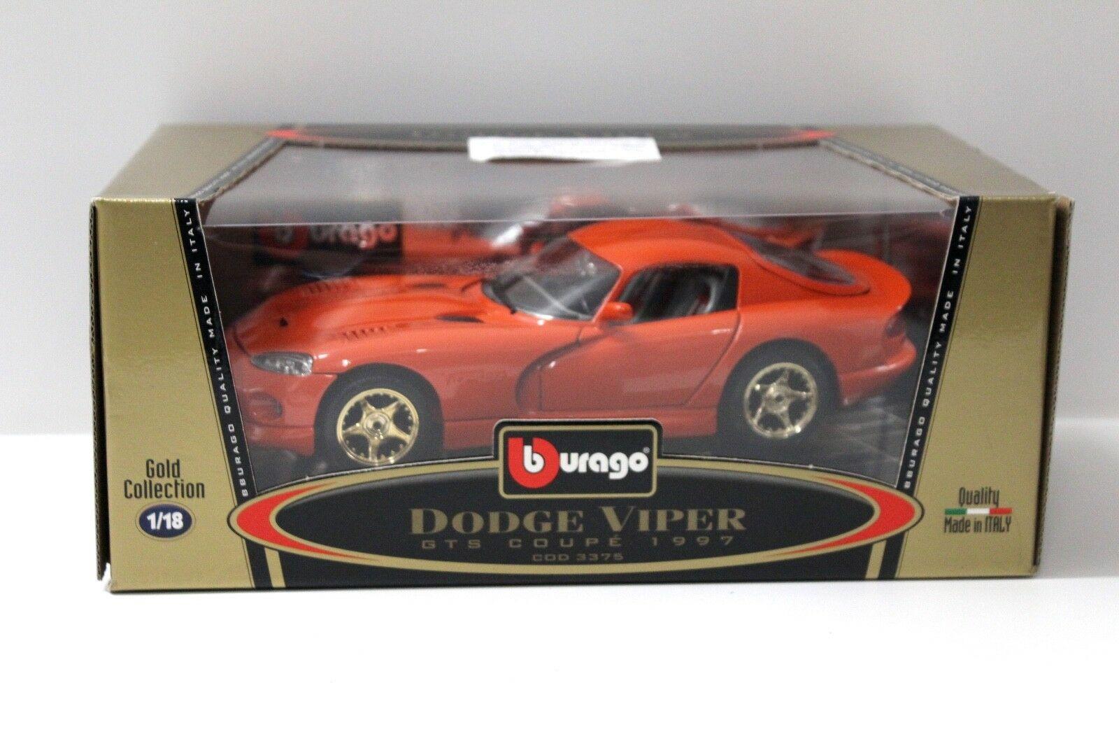 1:18 Bburago Dodge Viper GTS Coupe orange "W.Detert"