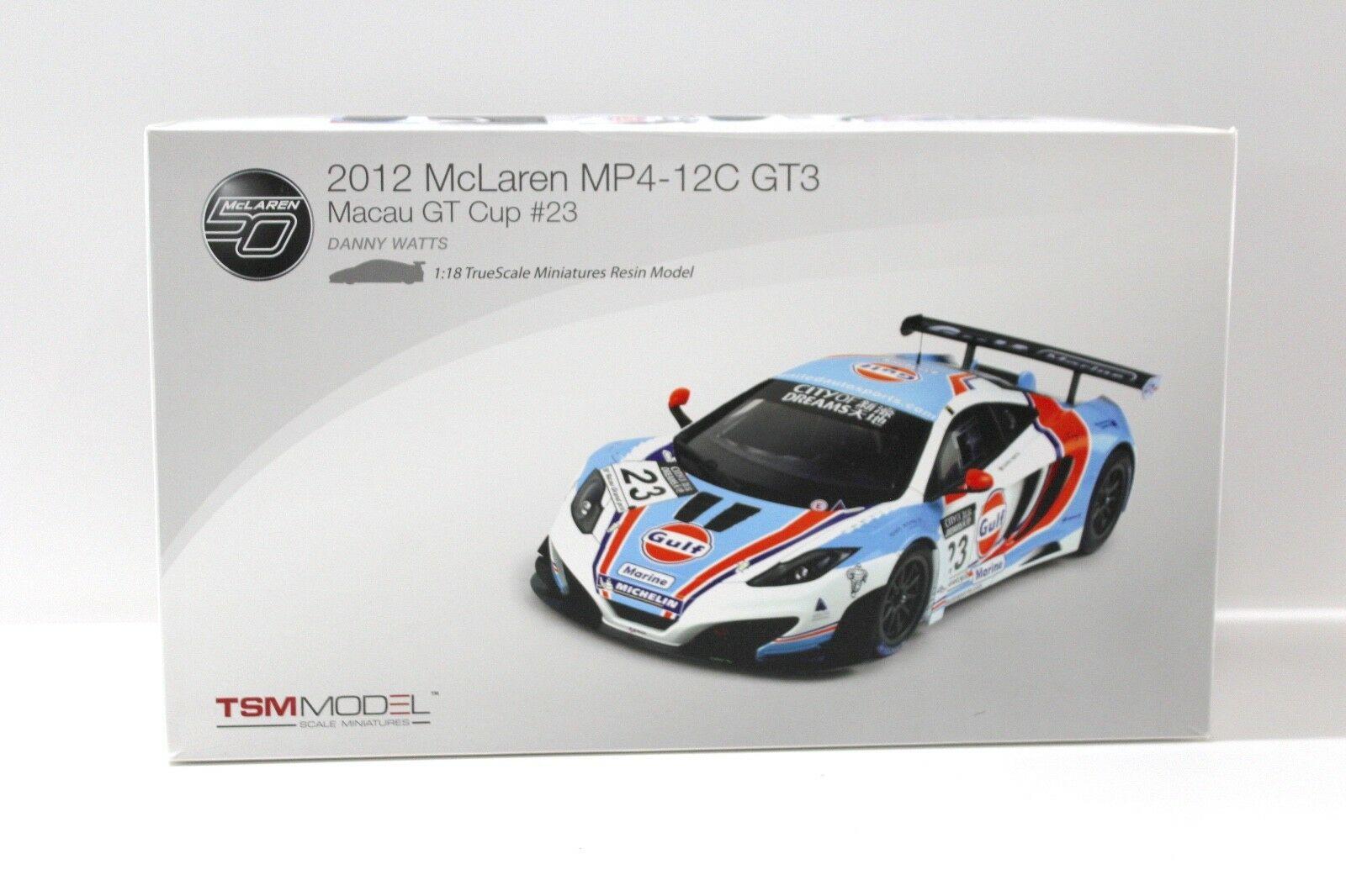 1:18 TSM True Scale McLaren MP4-12C GT3 Macau GT Cup #23 GULF 2012