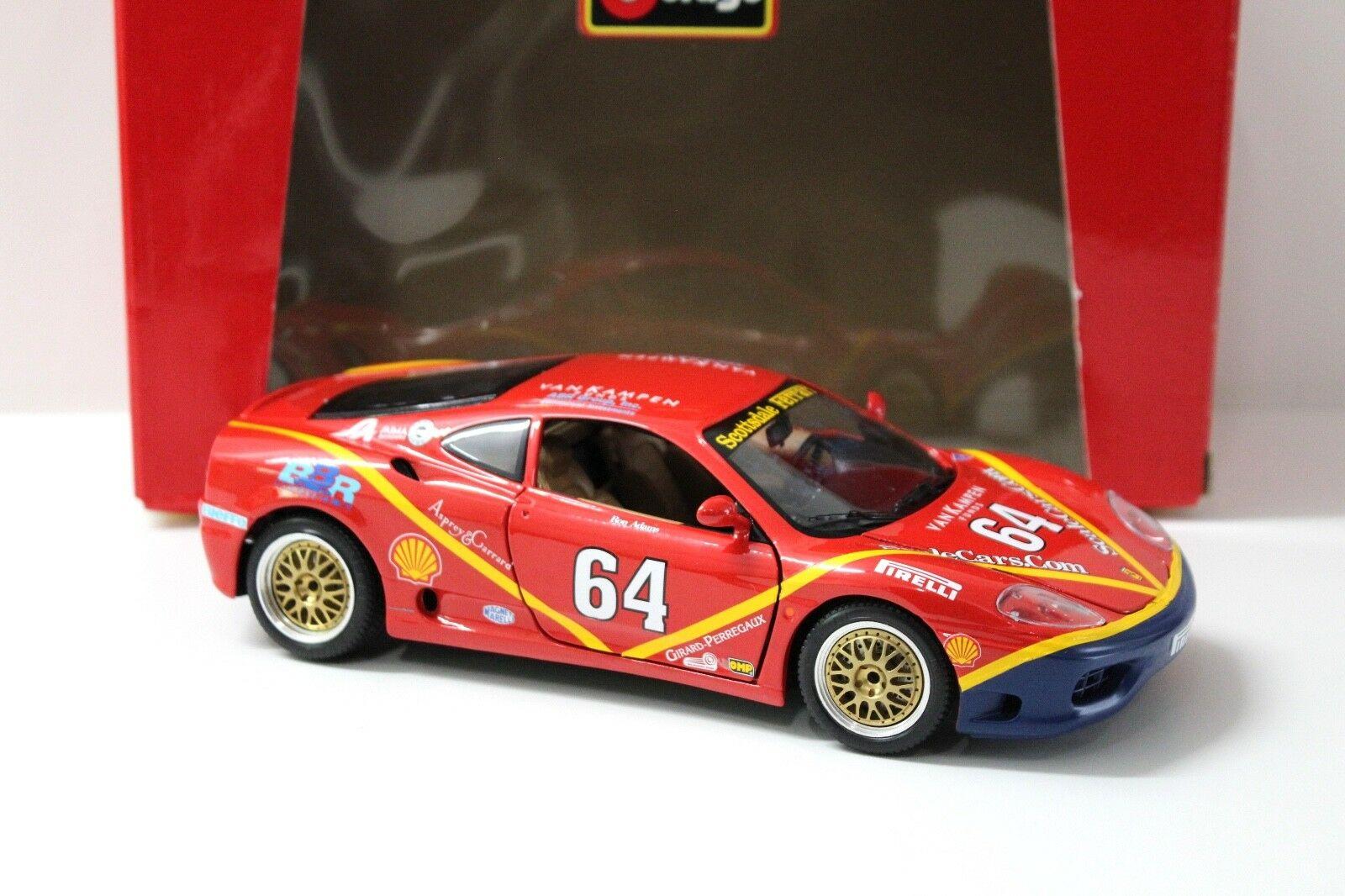1:18 Bburago Ferrari 360 Modena SCOTTSDALE BBR EDITION BBS WHEELS #64 red