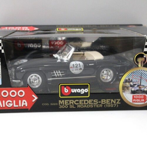 1:18 Bburago Mercedes 300SL Roadster #121 MILLE MIGLIA black