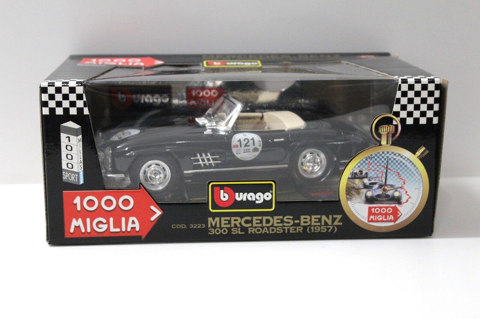 1:18 Bburago Mercedes 300SL Roadster #121 MILLE MIGLIA black