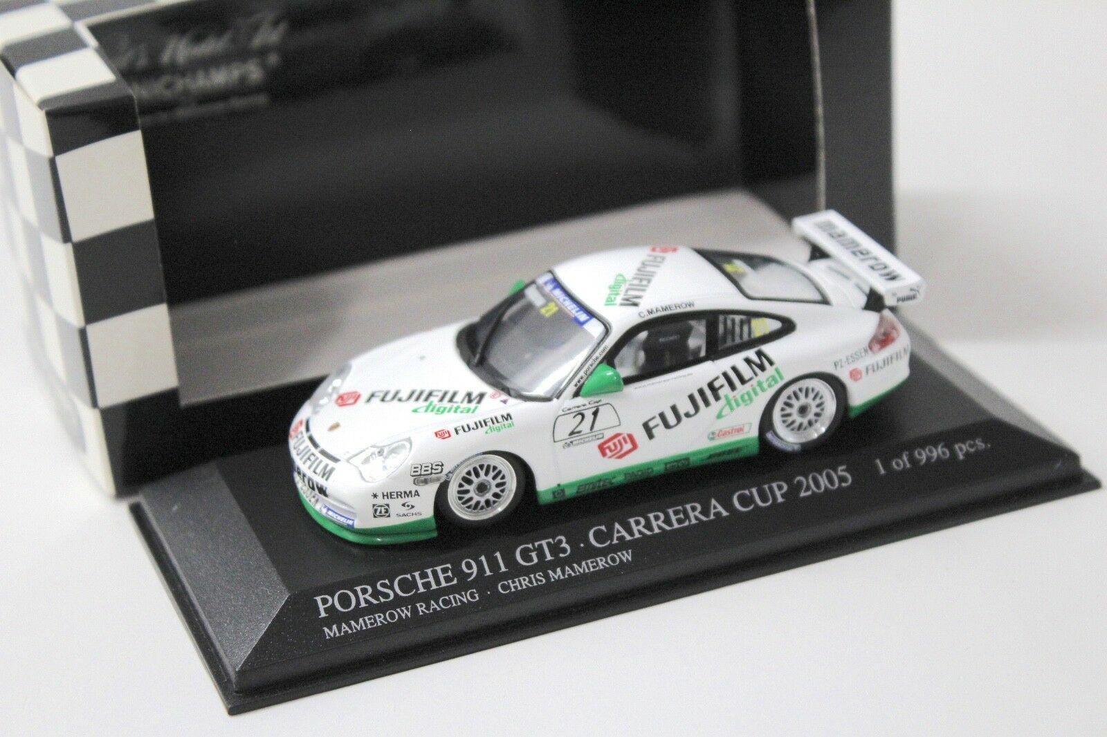 1:43 Minichamps Porsche 911 GT3 CUP 2005 MAMEROW #21 FUJI