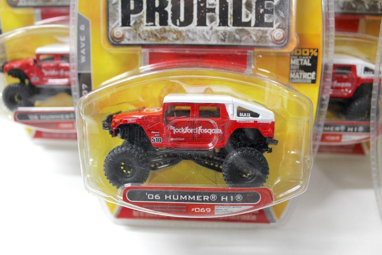 1:64 JADA Toys Hummer H1 red BAJA.CA 2006 SET 5 pcs.
