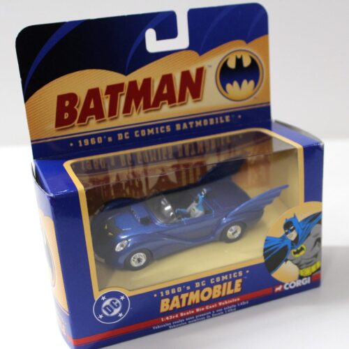 1:43 Corgi 1960Â´s DC Comics BATMOBILE BMBV2 Batman blue