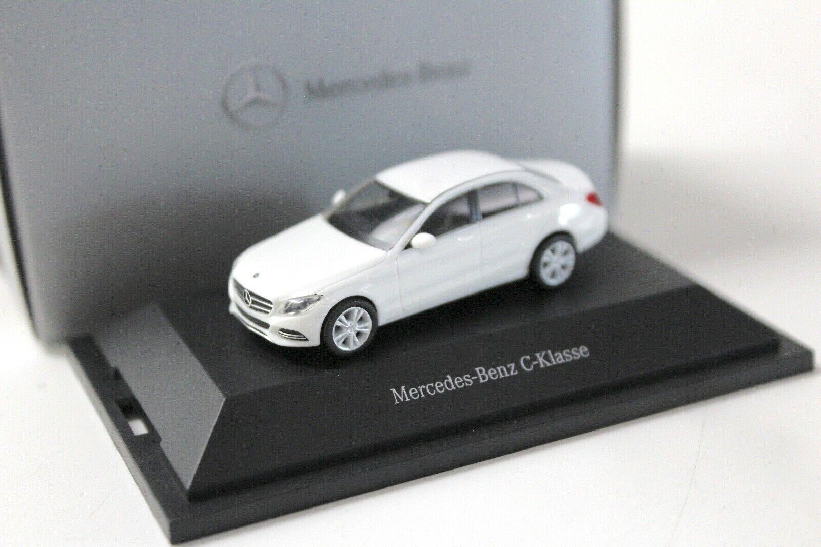 1:87 Herpa Mercedes C-Klasse Sedan W205 white DEALER VERSION