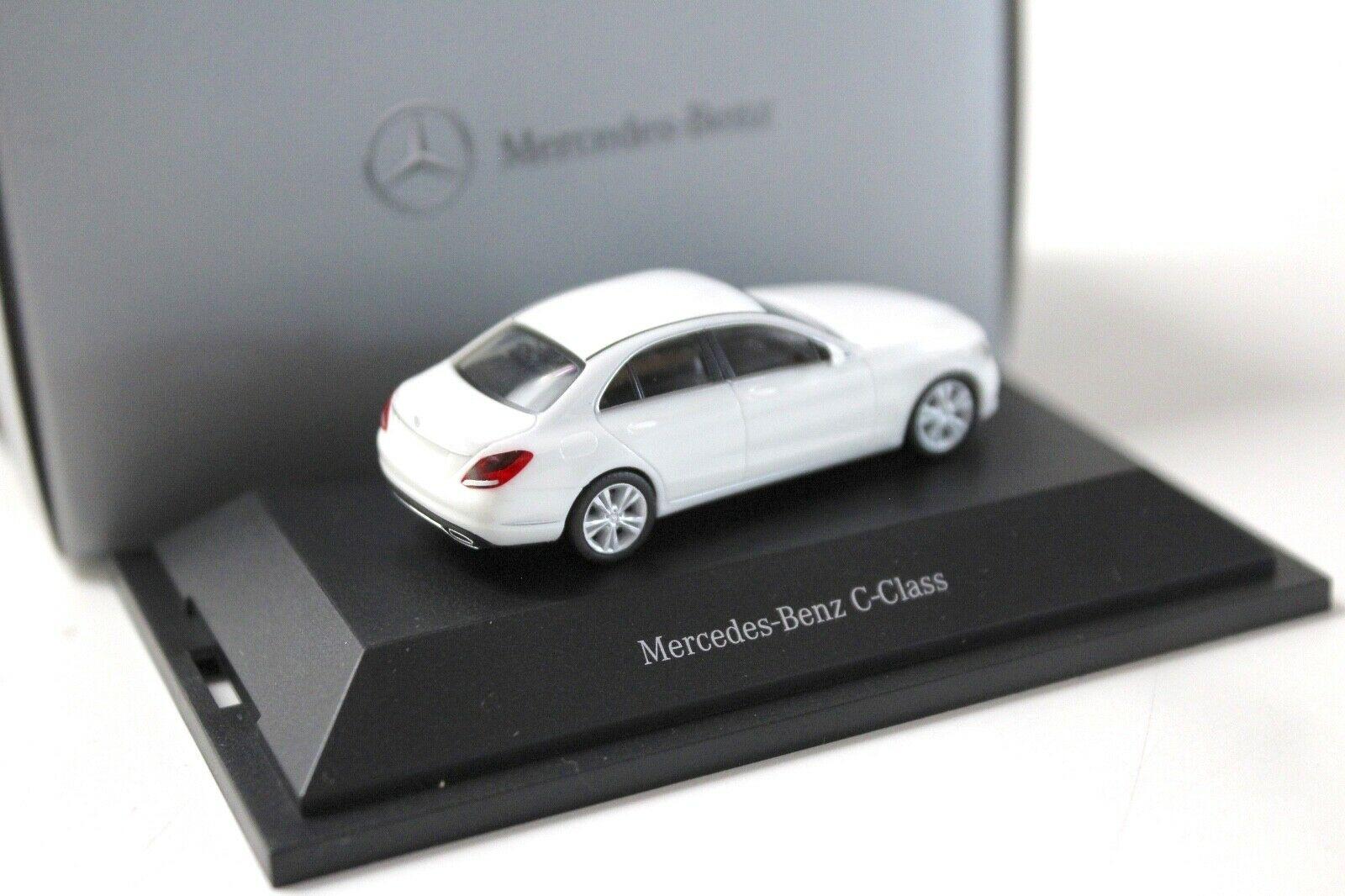 1:87 Herpa Mercedes C-Klasse Sedan W205 white DEALER VERSION