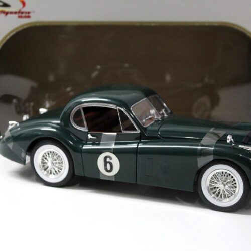 1:18 Signature Models 1949 Jaguar XK120 Coupe Racing #6 dark green