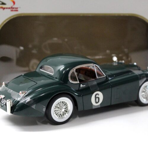 1:18 Signature Models 1949 Jaguar XK120 Coupe Racing #6 dark green