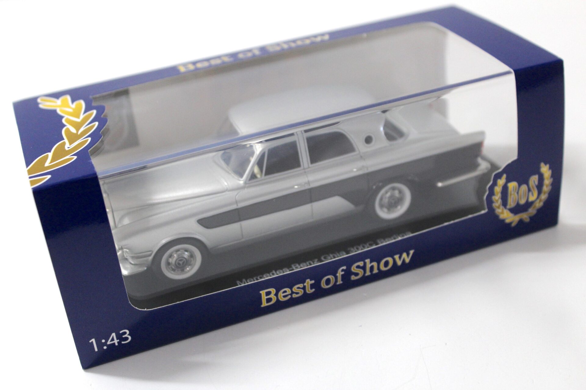 1:43 BOS Mercedes Ghia 300C Berlina silver/ black