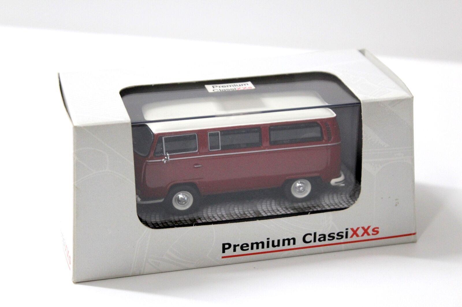1:43 Premium ClassiXXs VW T2 Bus red/white