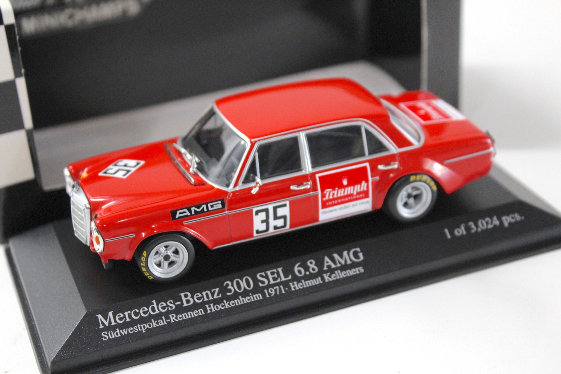 1:43 Minichamps Mercedes 300 SEL 6.8 AMG Südwestpokal Hockenheim 1971 #35