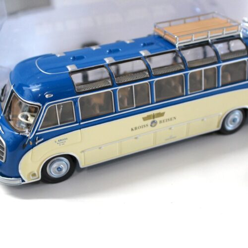 1:43 Minichamps Setra S8 Bus Panorama 1953 blue/ ivory Kroiss-Reisen