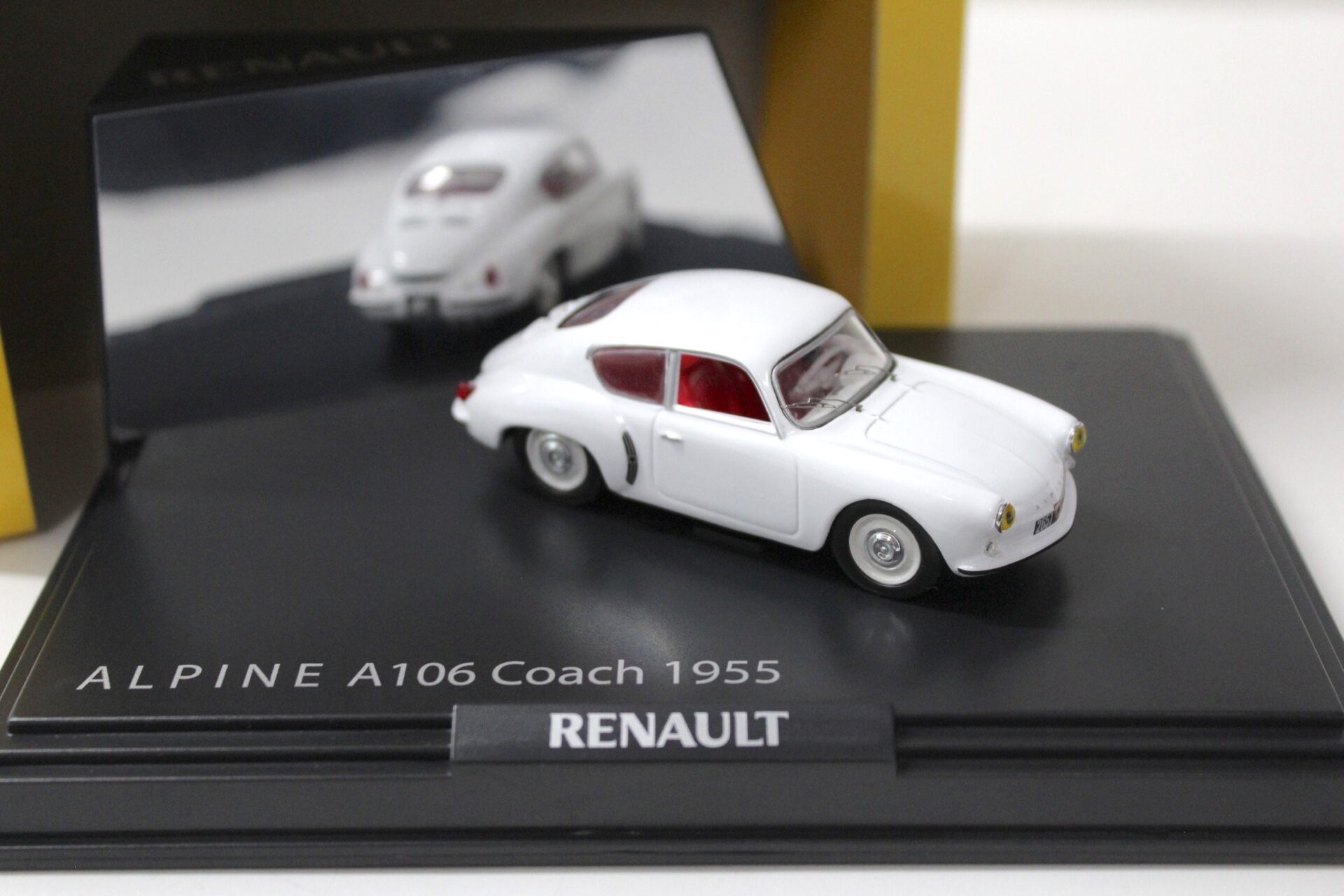 ID 48312 orig.jpg 1:43 Norev Renault Alpine A106 Coach 1955 white DEALER VERSION