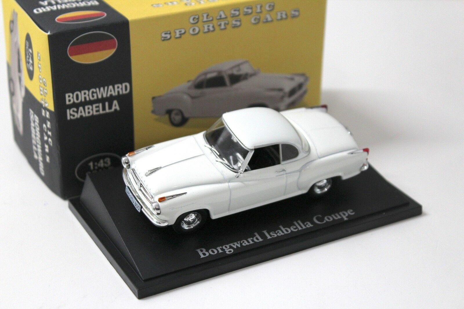 1:43 Atlas By Norev Borgward Isabella white Classic Sport Cars
