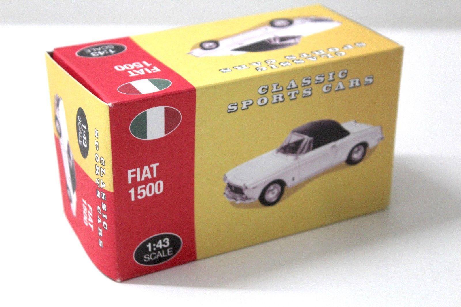 1:43 Atlas By Norev Fiat 1500 Cabriolet white Classic Sport Cars