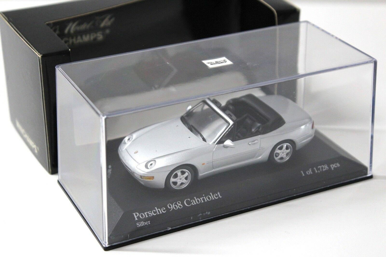 1:43 Minichamps Porsche 968 Cabriolet silver