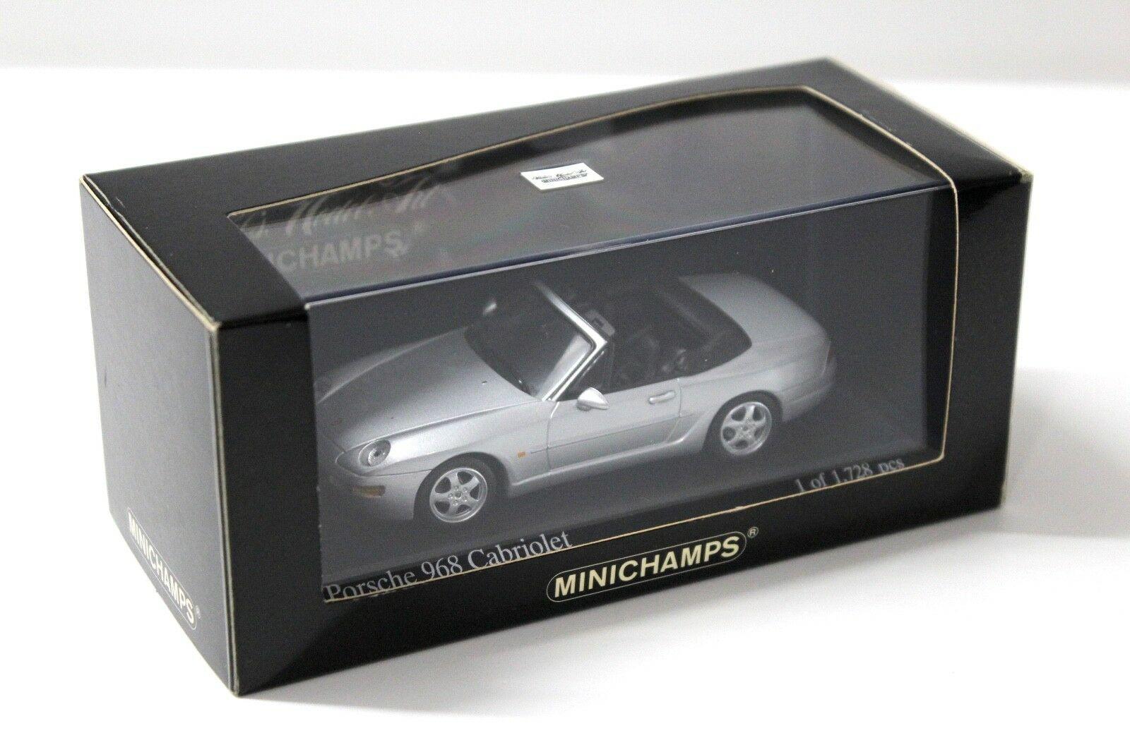 1:43 Minichamps Porsche 968 Cabriolet silver