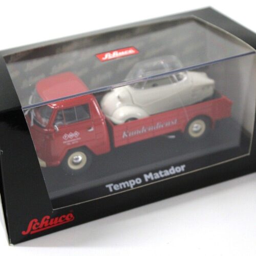 1:43 Schuco Tempo Matador Pritsche red Kundendienst Messerschmitt