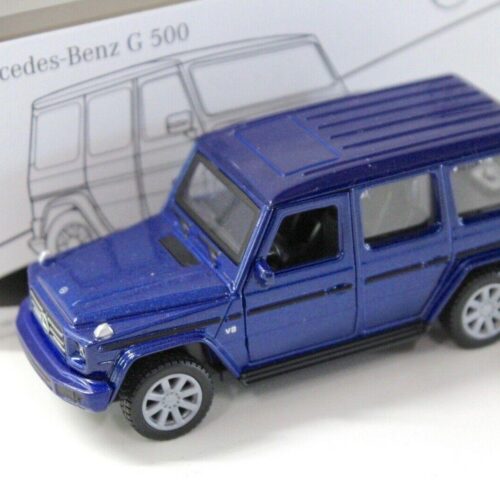 1:43 Maisto Mercedes G500 W463 Pullback blue DEALER VERSION