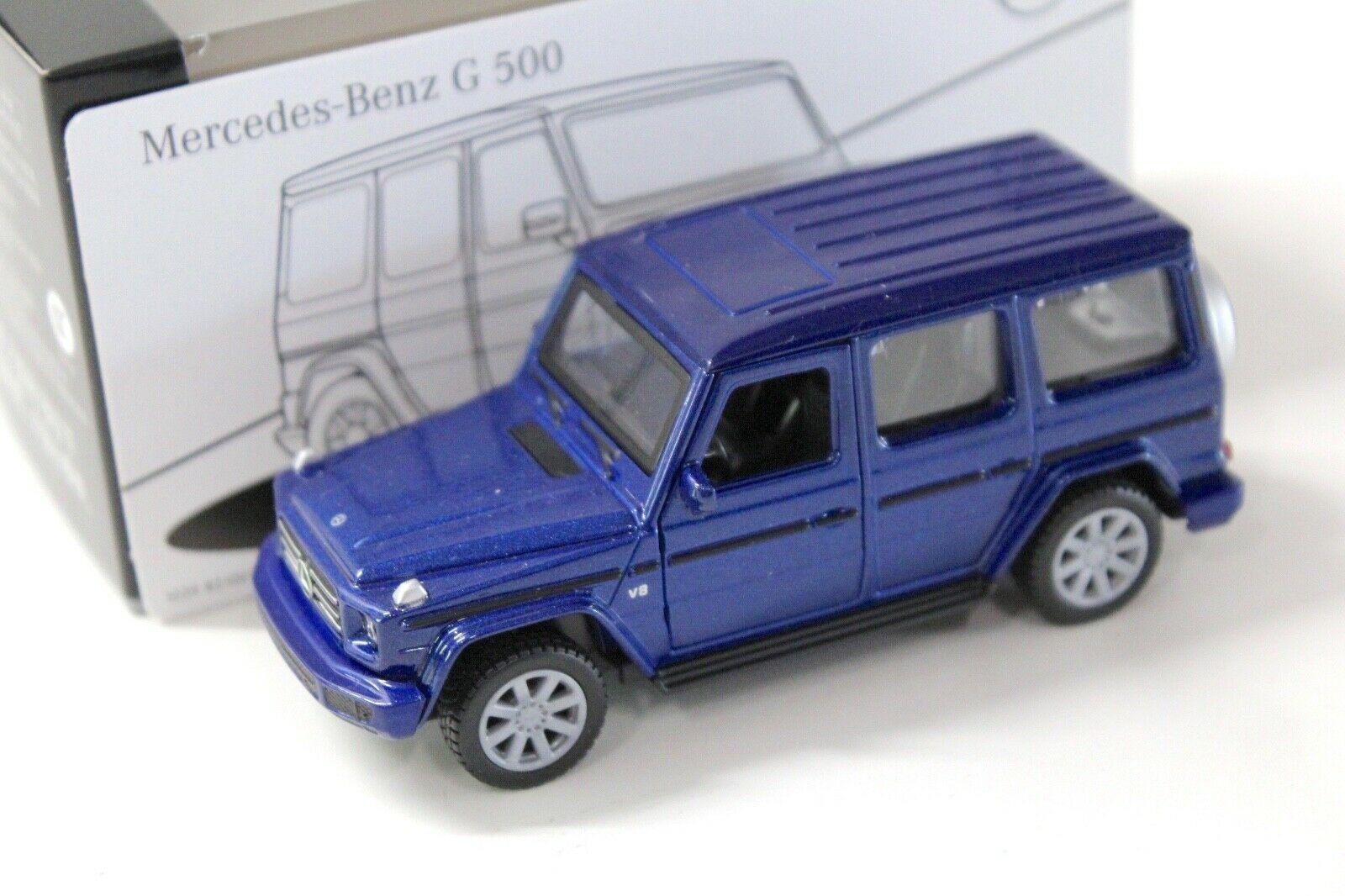 1:43 Maisto Mercedes G500 W463 Pullback blue DEALER VERSION