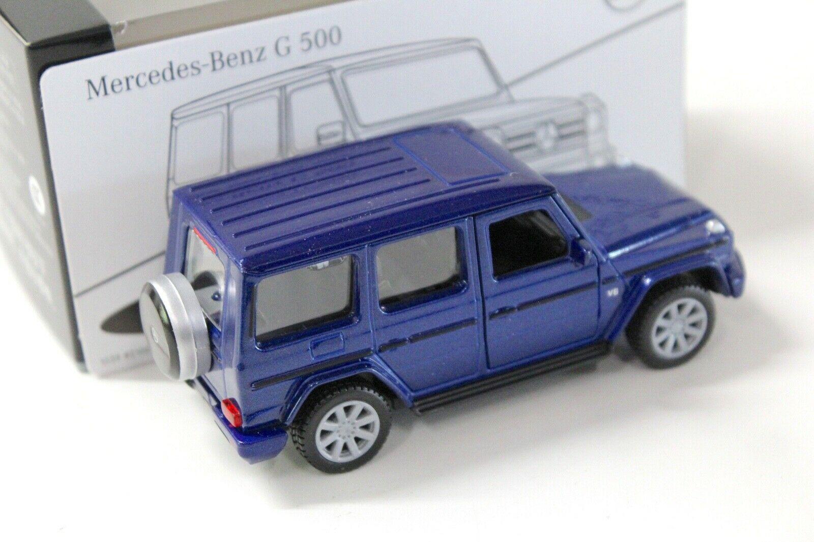 1:43 Maisto Mercedes G500 W463 Pullback blue DEALER VERSION