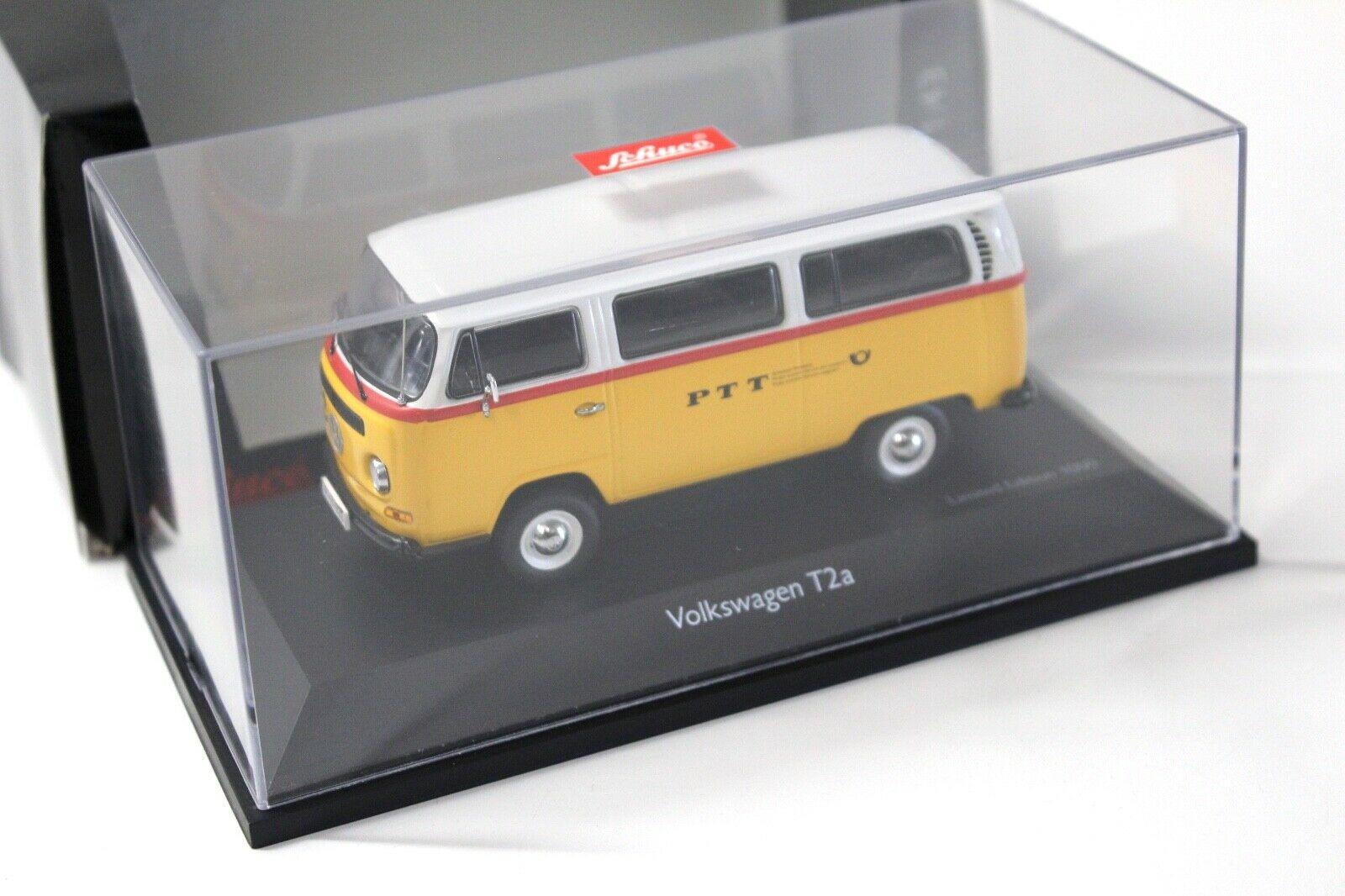 1:43 Schuco Volkswagen VW T2a PTT Schweizer Reisepost yellow