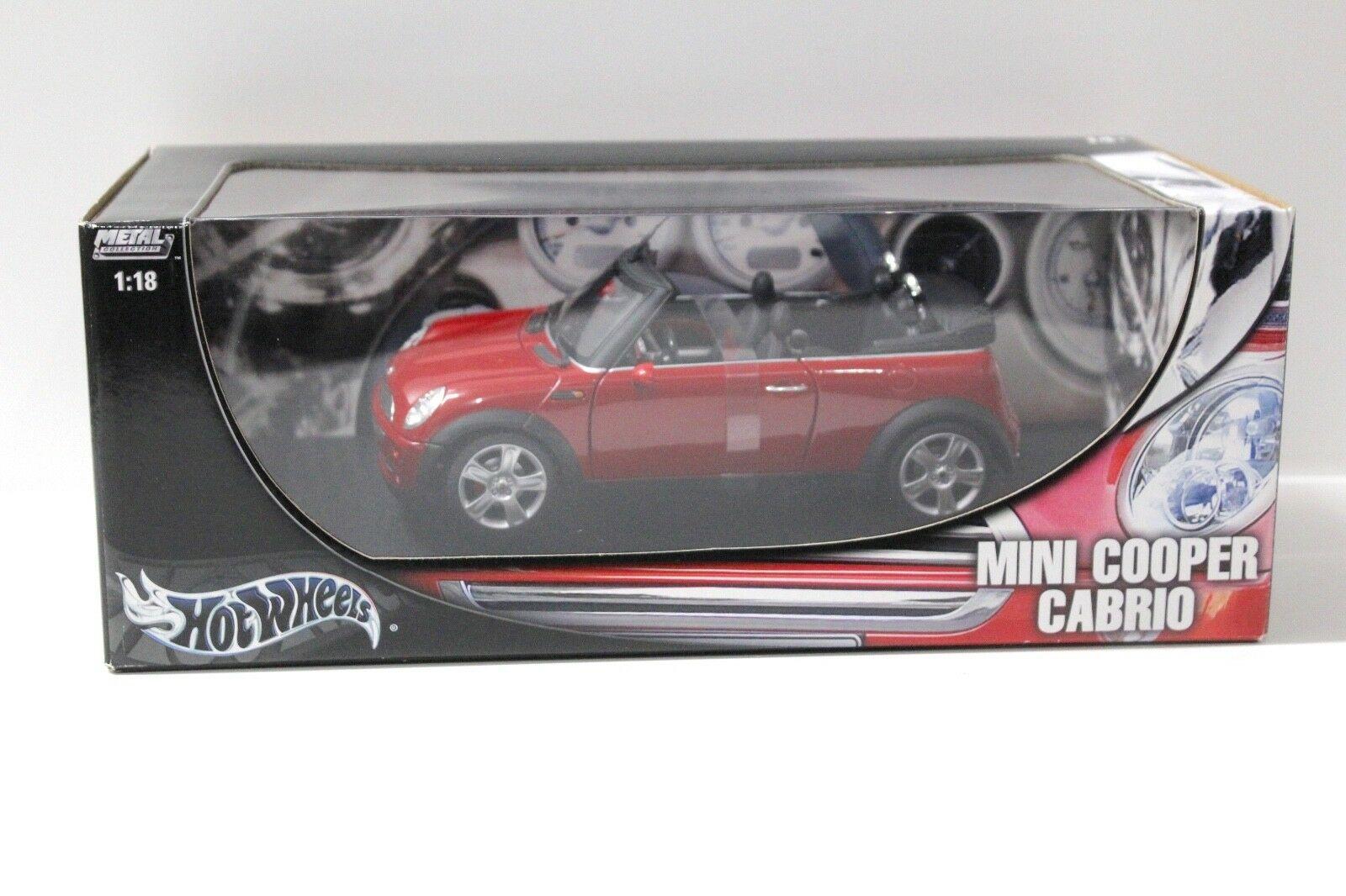 1:18 Hot Wheels Mini Cooper Convertible red