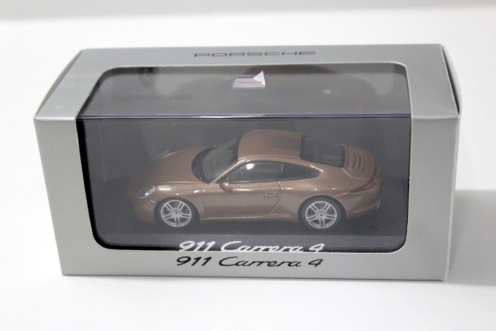 1:43 Minichamps Porsche 911 (991) Carrera 4 brown DEALER VERSION