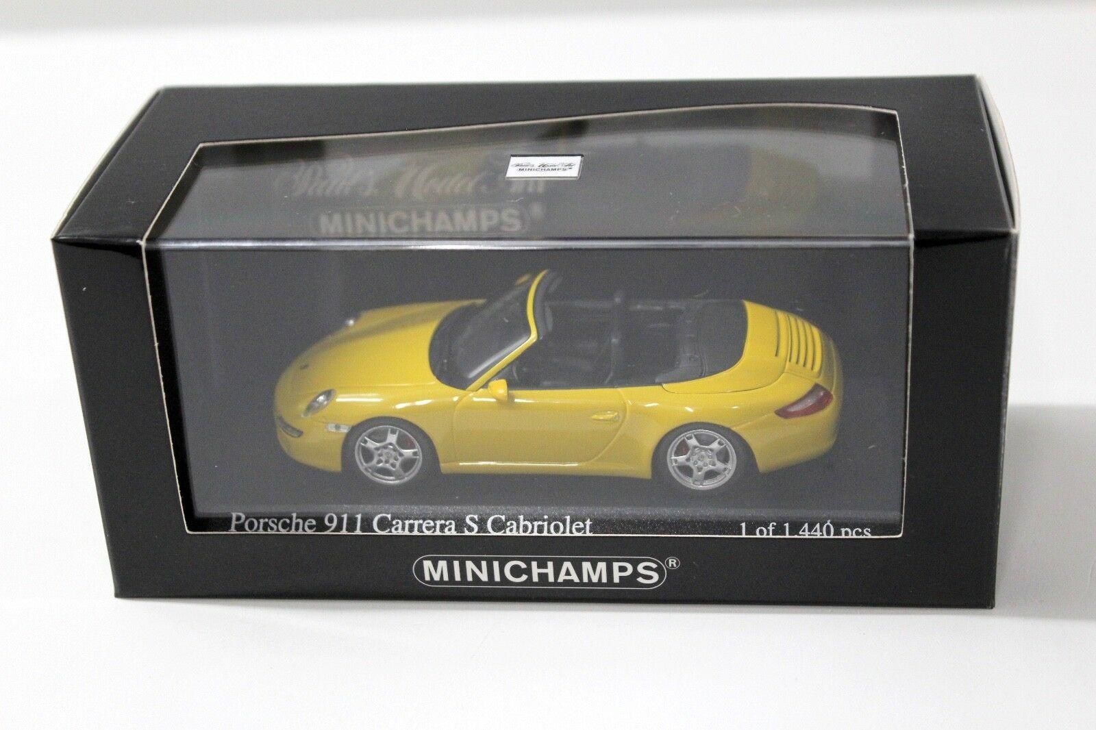 1:43 Minichamps Porsche 911 997 Carrera S Cabriolet yellow