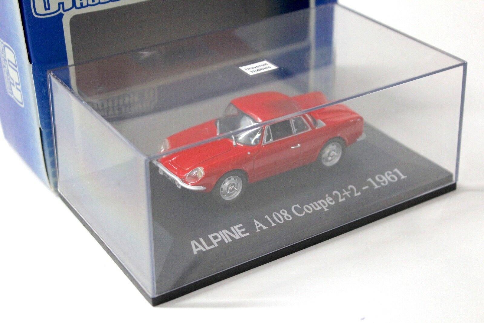 1:43 UH Universal Hobbies Alpine A108 Coupe 2+2 1961 red